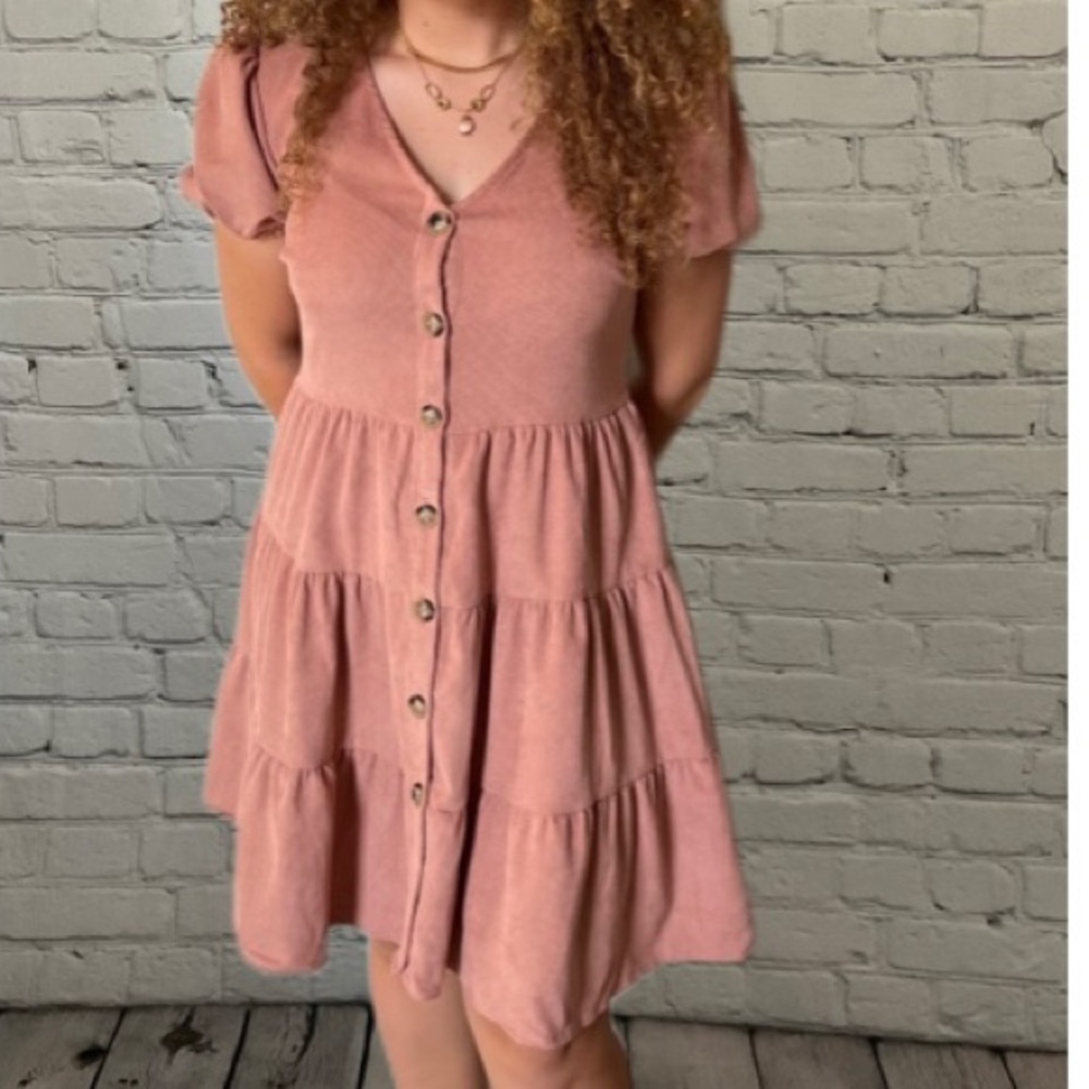 NWT: Ruffle Sleeve Mini Dress